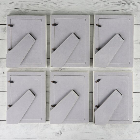 Burton & Burton Pink Button Flower Picture Frames Set of 6 - Picture 3 of 6